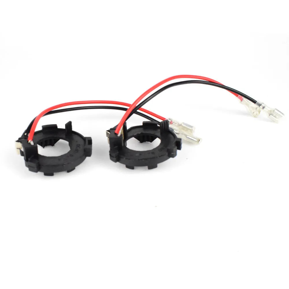 Black H7 LED headlight conversion adapter bracket for Volkswagen Golf Jetta models