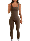 Women's long sleeve suspender tank top tights with button detailing in multiple colour options