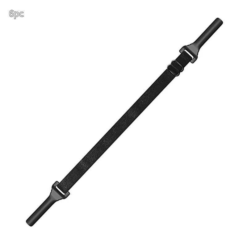 Black adjustable glasses cord with silicone earpiece hooks for anti-slip eyewear retention