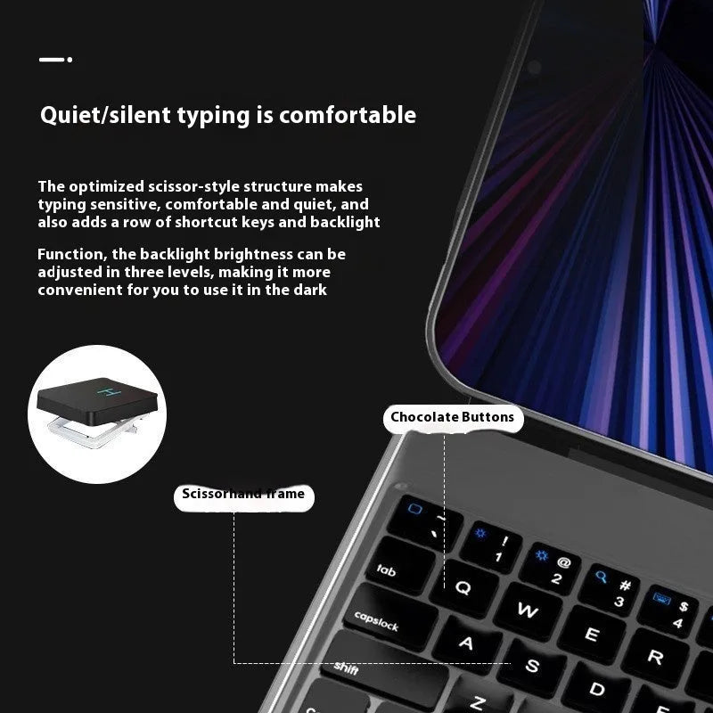 iPad Bluetooth keyboard with magnetic protective cover in multiple colours