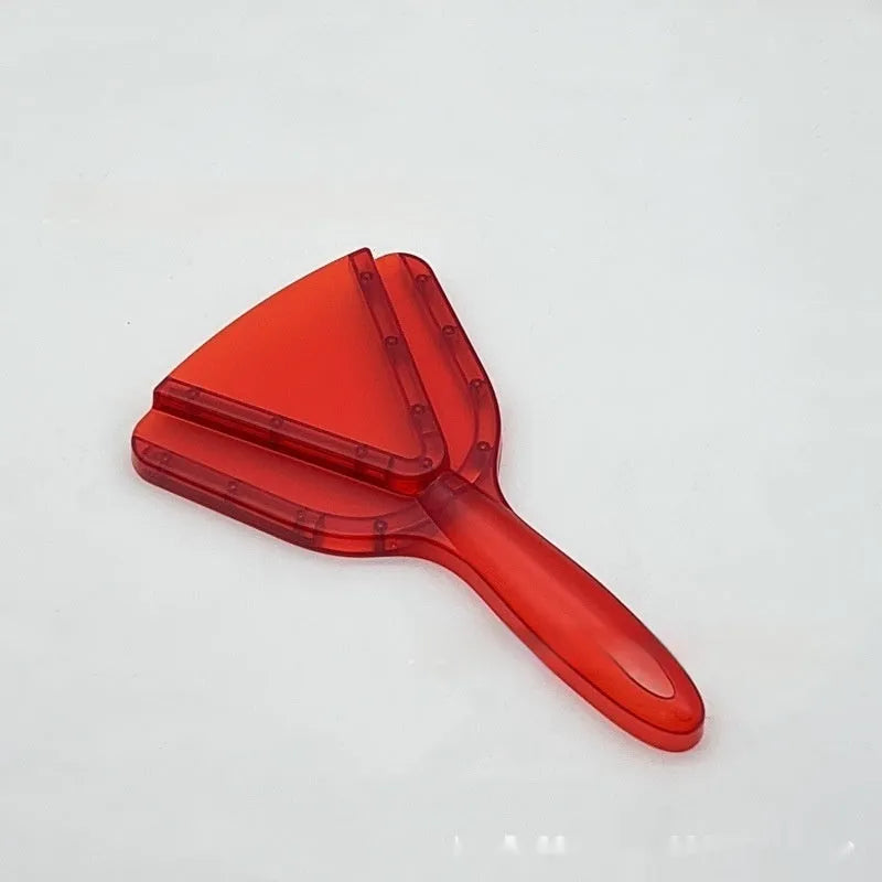 Plastic telescopic bottle opener with can opener function in red, clear, or grey colours