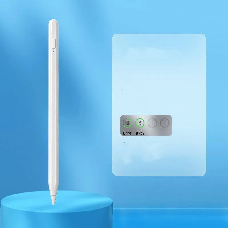 Magnetic charging stylus for iPad with Bluetooth power display and tilt pressure sensitivity