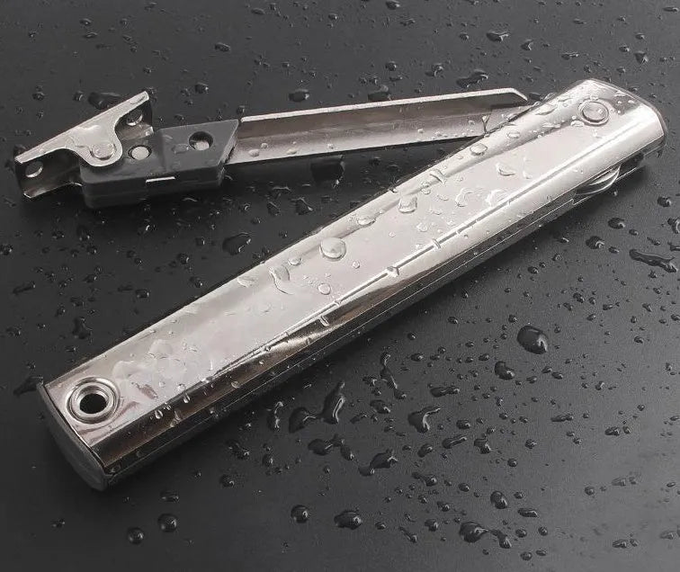 Cold rolled steel tatami cabinet support rod with spring jackstay mechanism in natural stainless steel colour