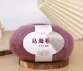 Mohair wool ball for DIY hand-woven scarf kit in choice of 34 colours