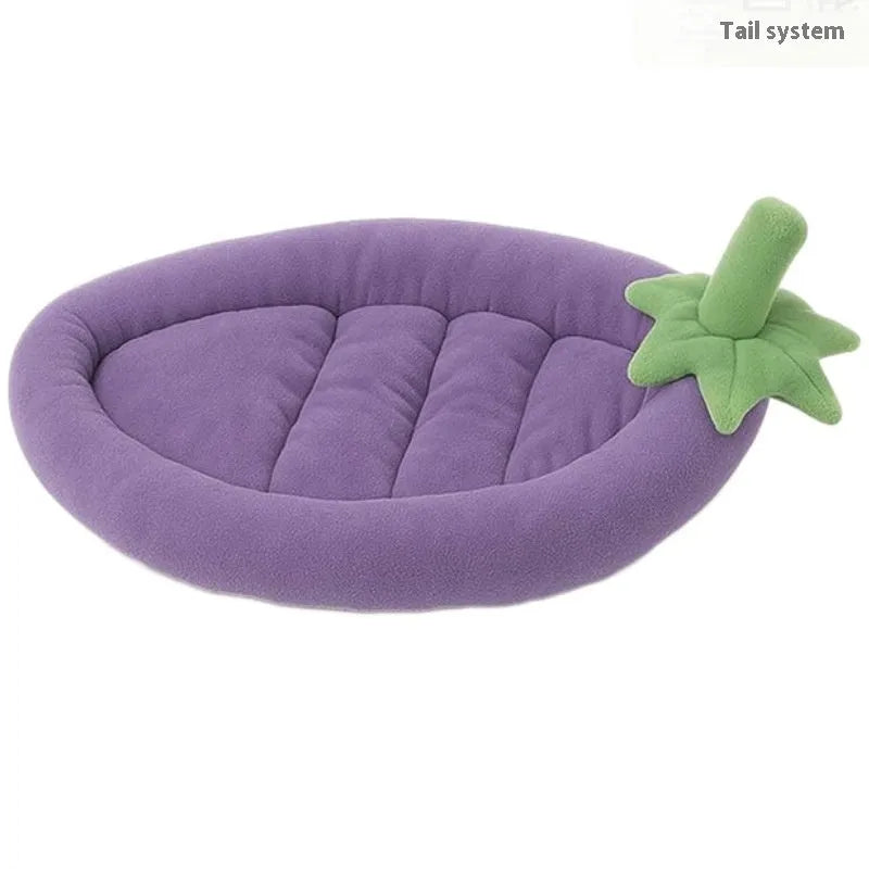 Universal removable washable dog mat in Brown Gray Orange Purple colours showing five size options
