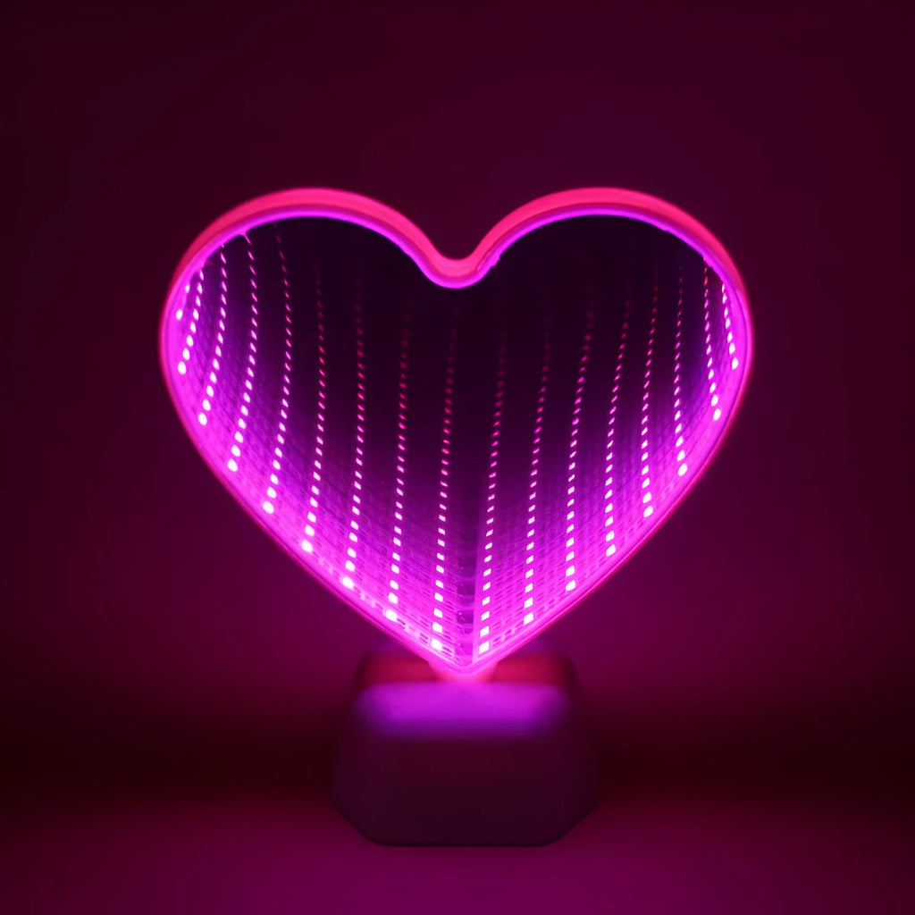 LED double-sided love tunnel light with rose red illumination measuring 16cm long