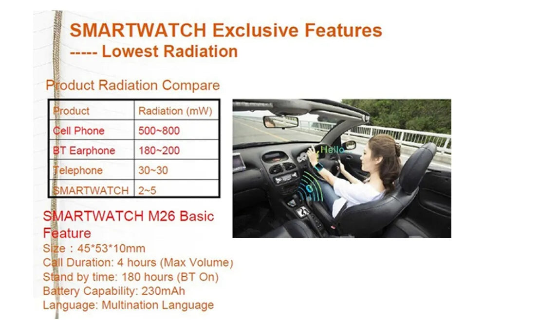 Smart Bluetooth sports watch in black white blue colours with fitness tracking features