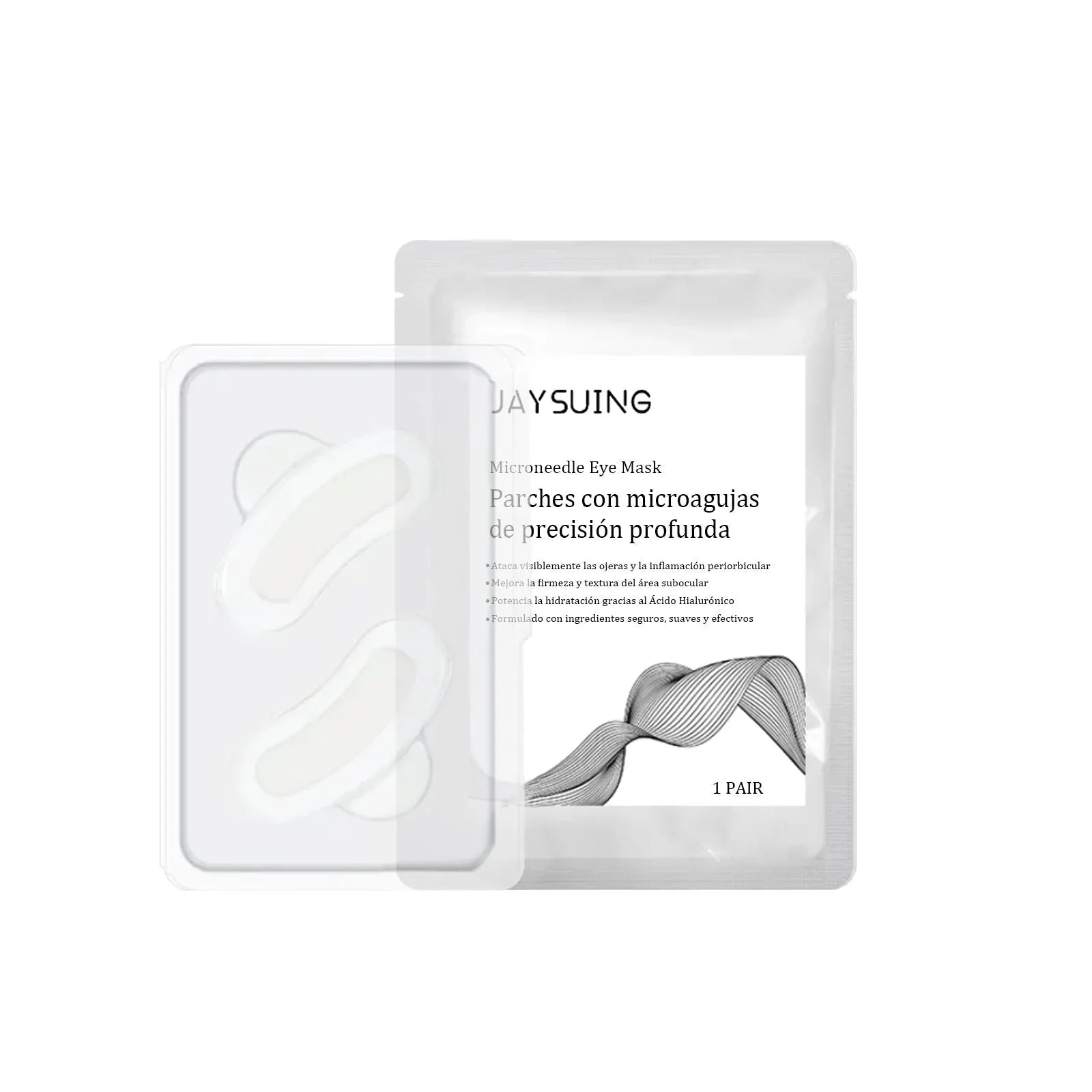 One pair of micro needle eye mask patches for skincare application
