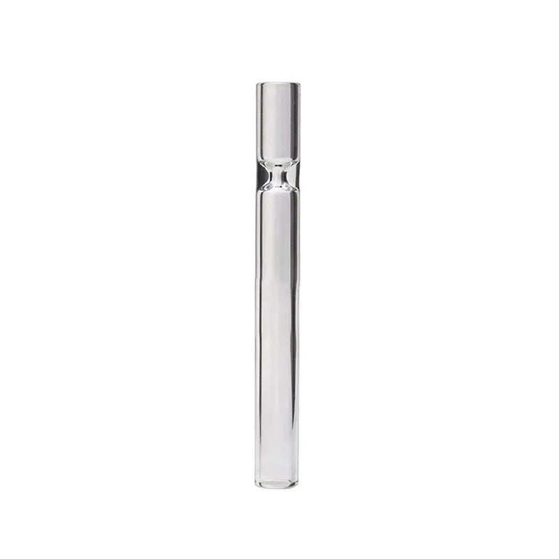 Clear glass telescopic smoking pipe with straight suction nozzle