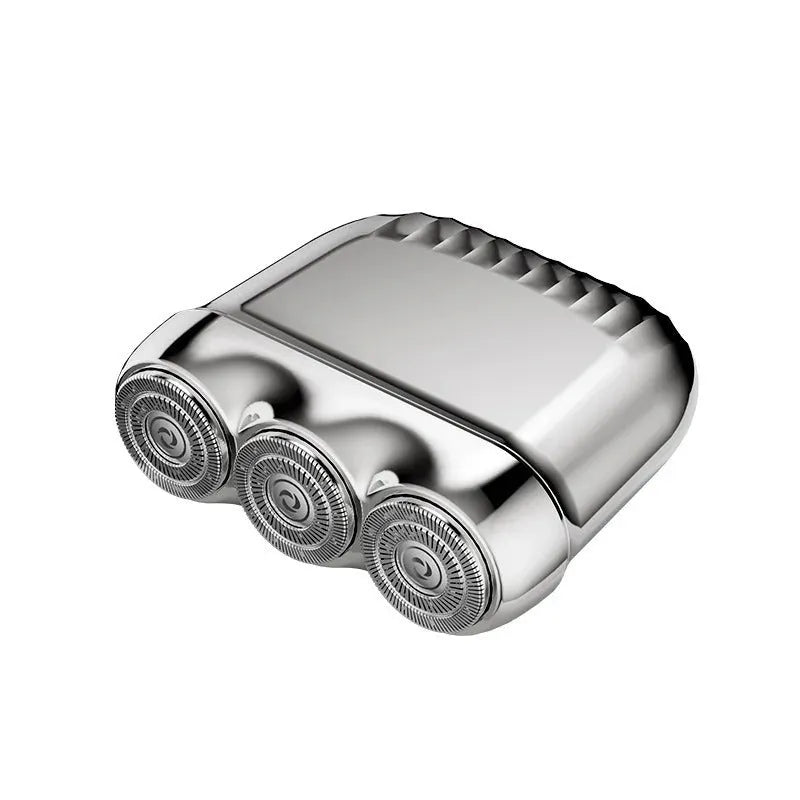 Three-head magnetic mini electric shaver in four colour options