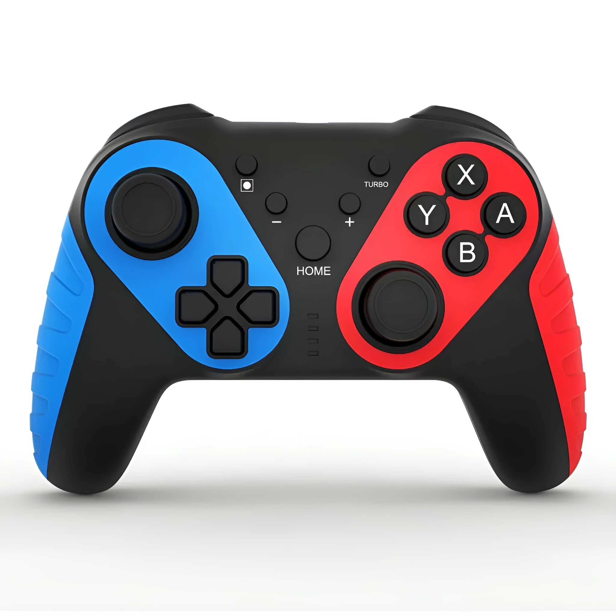Red and blue wireless Bluetooth gamepad for Nintendo Switch and PC computers