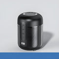 A compact black portable Bluetooth speaker measuring 72mm by 99mm.