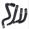 Black self-winding polyester mesh sleeve for automotive wire protection, showing its flexible, tubular construction.
