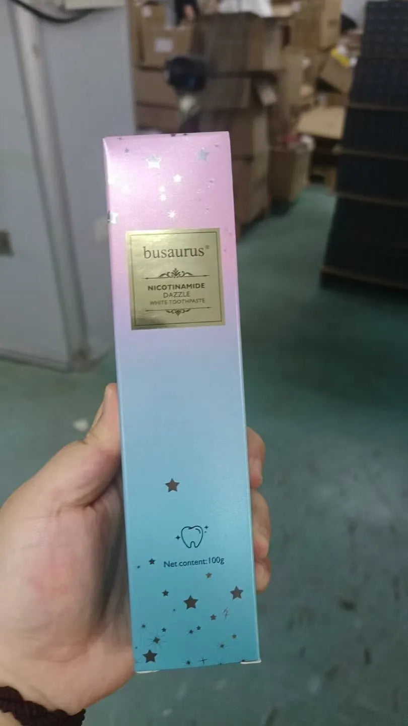 Nicotinamide dazzle white toothpaste 100g tube with whitening function for adult oral cleaning