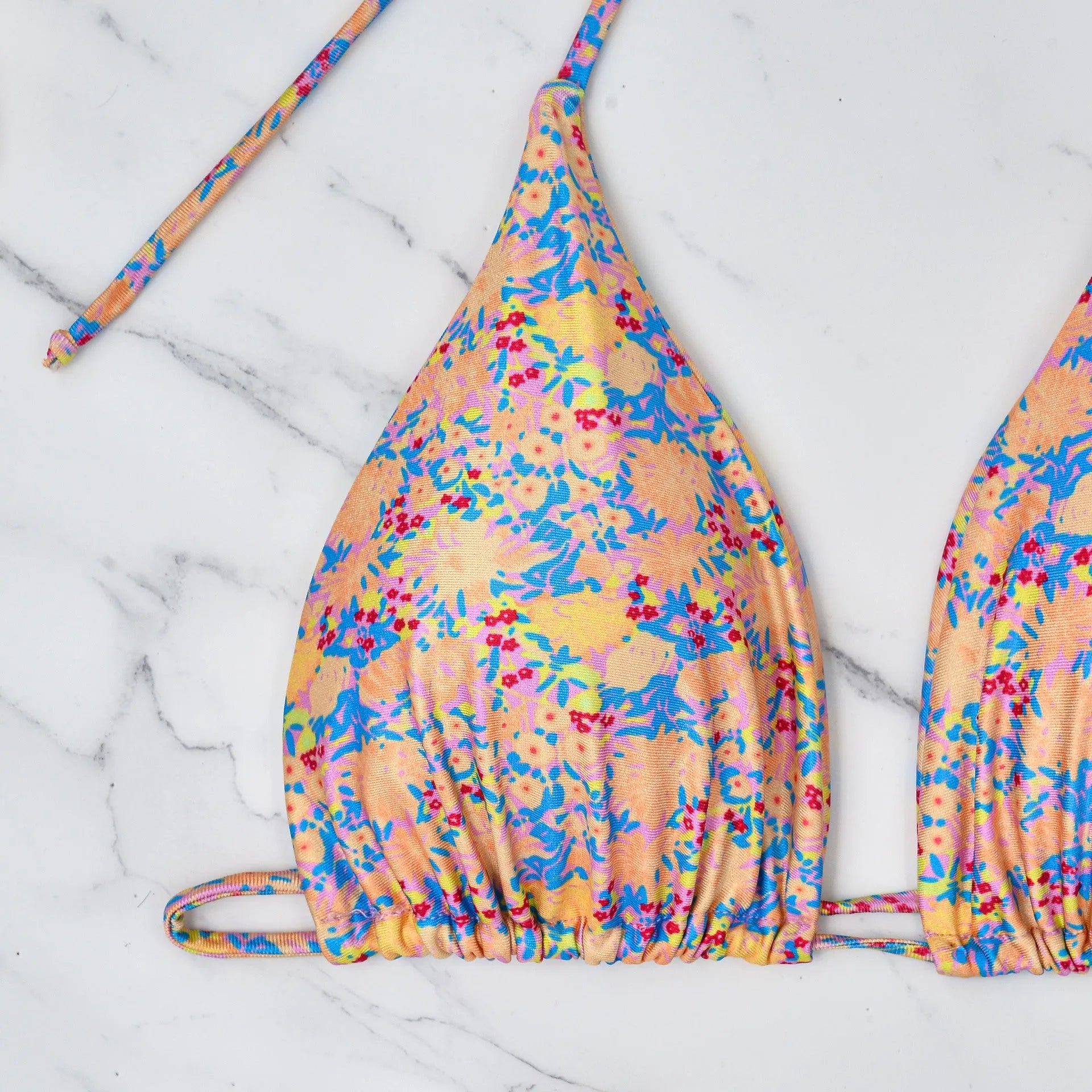 Lace-up front bikini swimsuit in briefs style with European and American sizing