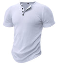 Men's slim muscle-fit short-sleeved polyester t-shirt for sports in five solid colours