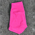 Ladies high waist yoga shorts in nylon fabric available in multiple colours