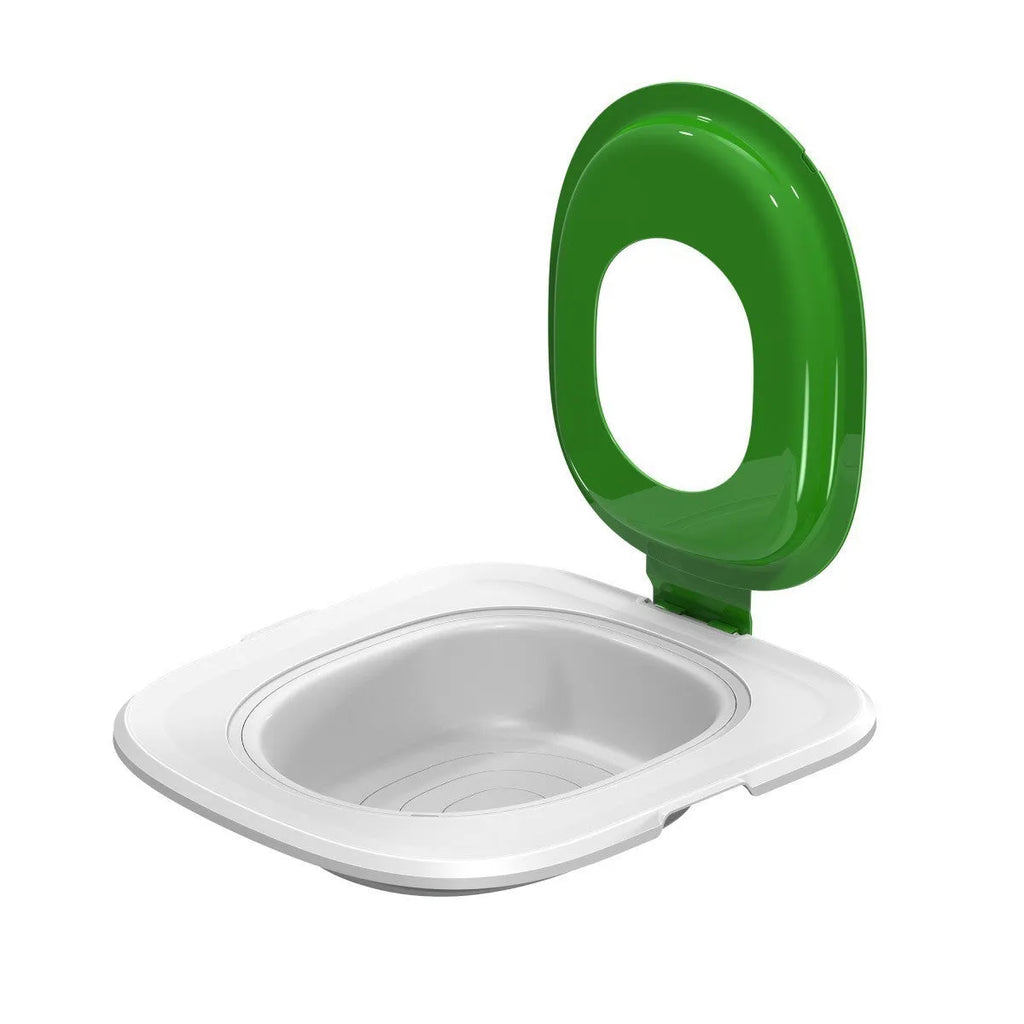 Fifth generation cat toilet trainer tray in ABS plastic shown in blue colour option