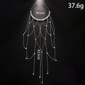 Women's mesh tassel hair chain in gold or silver colour with electroplated pearl details