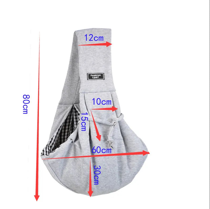 Cat messenger bag in folded and unfolded positions showing large capacity interior and adjustable shoulder strap