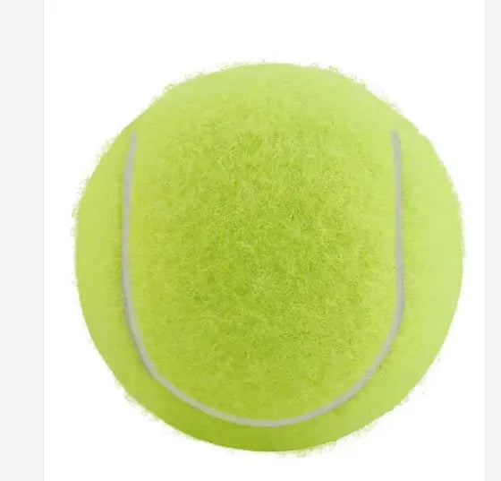 Bite-resistant rubber dog tennis ball in 6.3cm size showing bright colour options