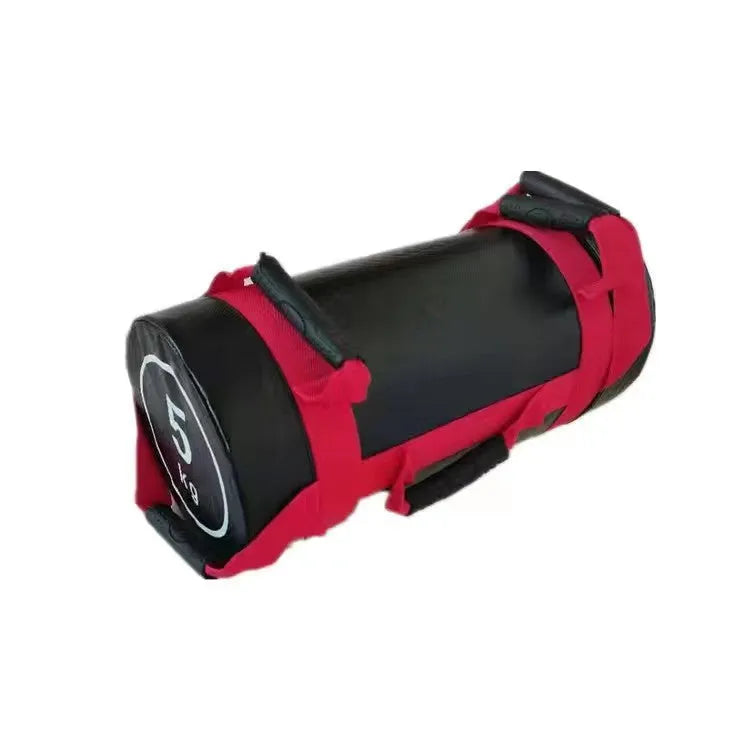 Flat white leather PVC training sandbag weight bag for functional fitness strength workouts