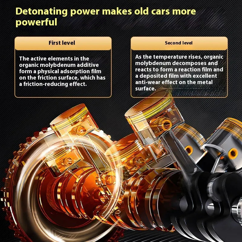 60ml engine oil additive bottle with white cover for automobile anti-wear protection