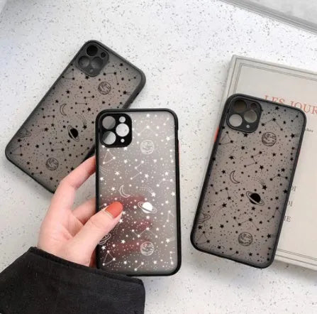 Universal black and white iPhone case compatible with multiple iPhone models