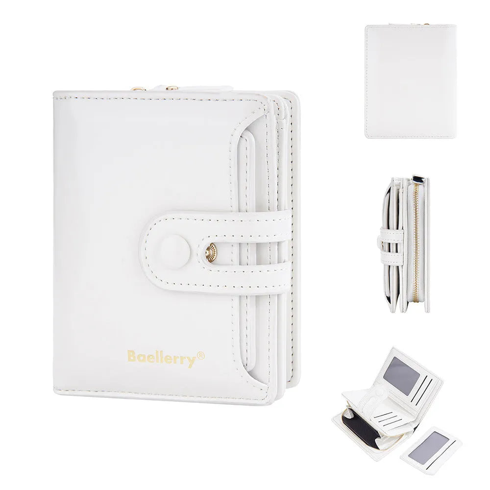 Women's RFID-blocking PU leather wallet card holder in multiple colour options