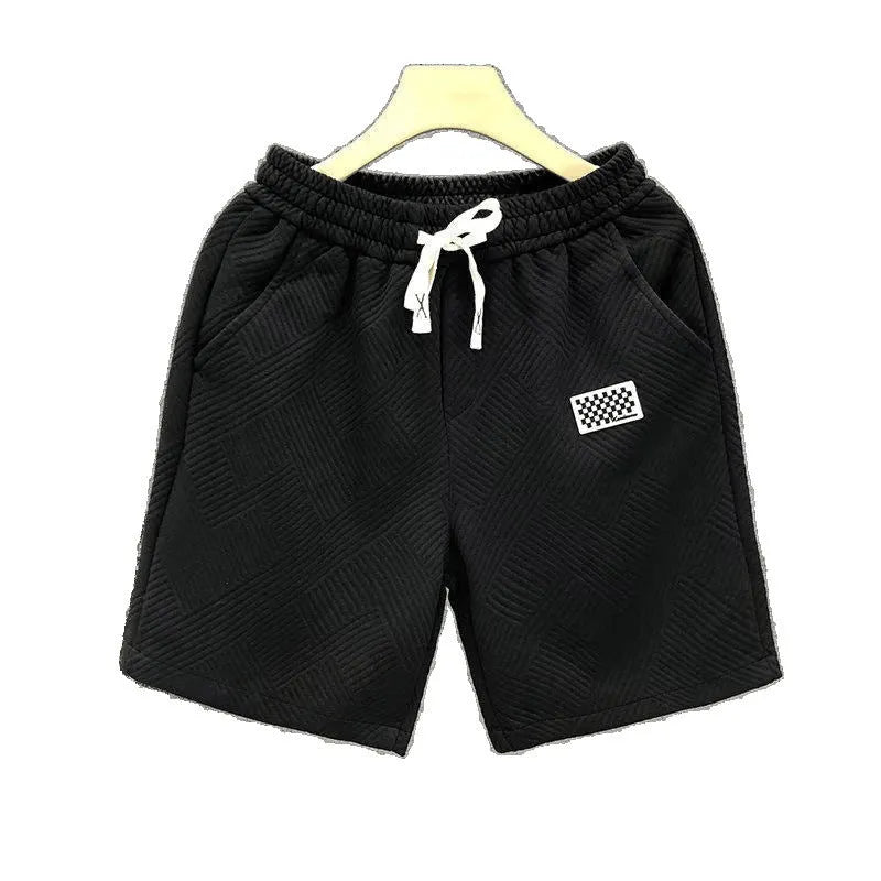 Casual solid colour sports shorts with micro elasticity fabric in sizes M to 5XL