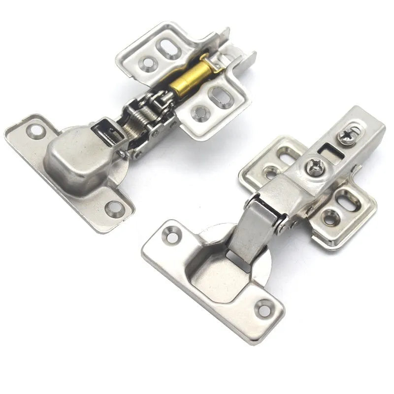 Nickel-plated hydraulic cabinet hinge with cold rolled steel construction and damping cushion mechanism