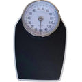 Black mechanical pointer body weight scale with large dial and 47x35cm platform