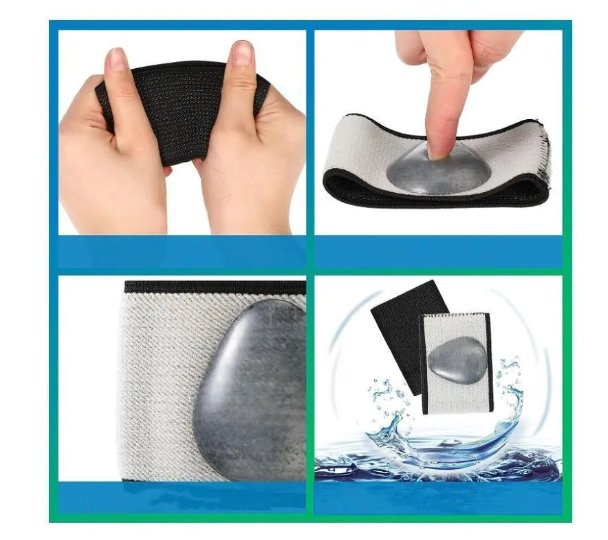 Elastic foot bandage with heart-shaped arch support pad for flat feet relief