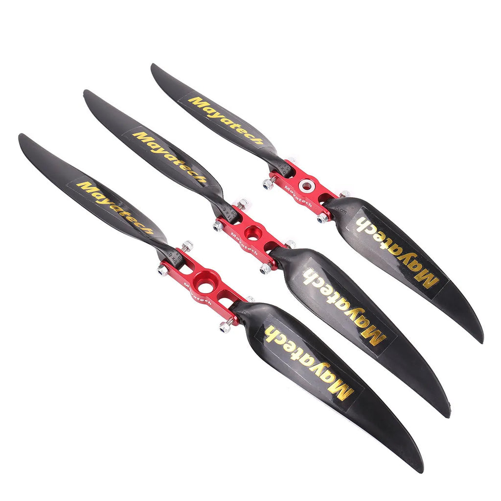 Black folding paddle fittings for glidder boats showing 12cm by 6.5cm folded dimensions