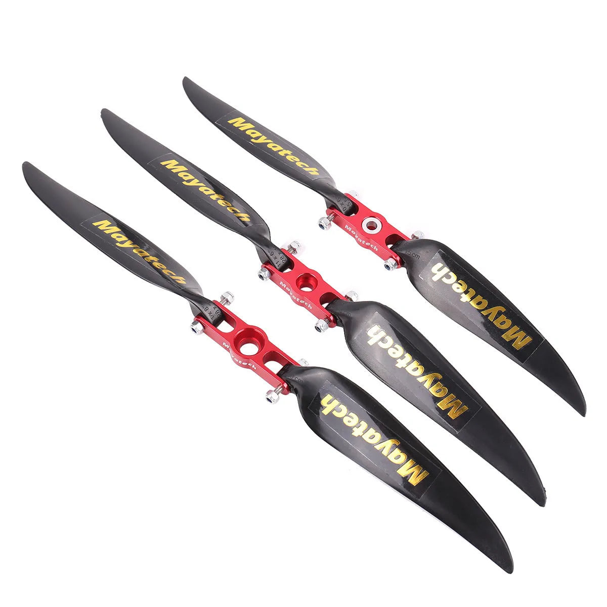 Black folding paddle fittings for glidder boats showing 12cm by 6.5cm folded dimensions