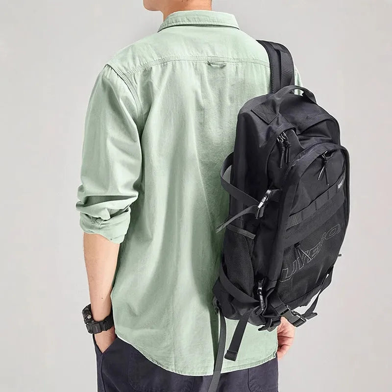 Men's loose fit long sleeve overalls shirt in cardigan style with four colour options
