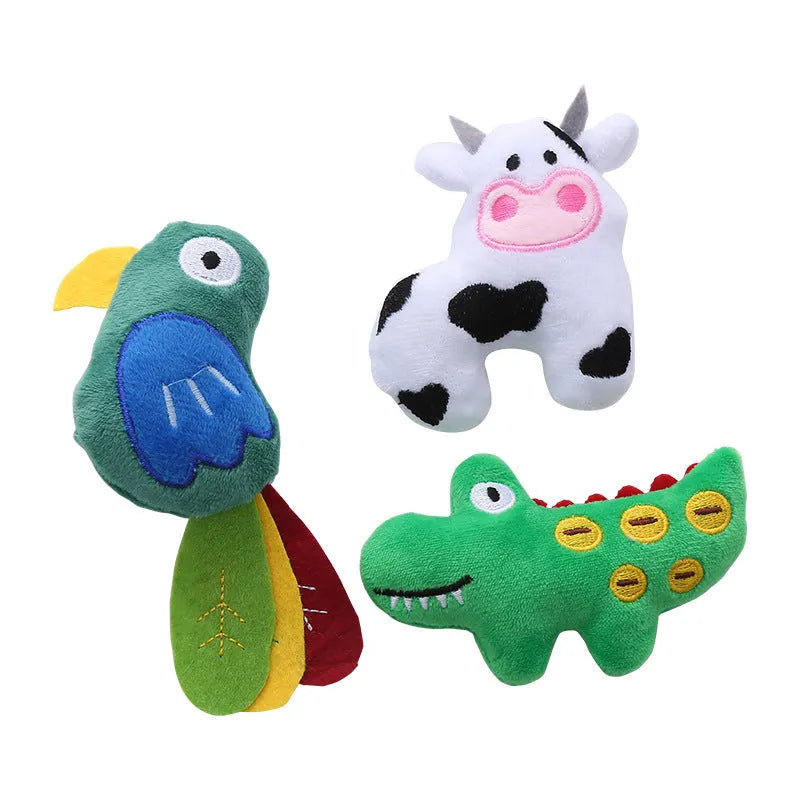 Plush cat toy in parrot shape with catnip filling for interactive play with cats