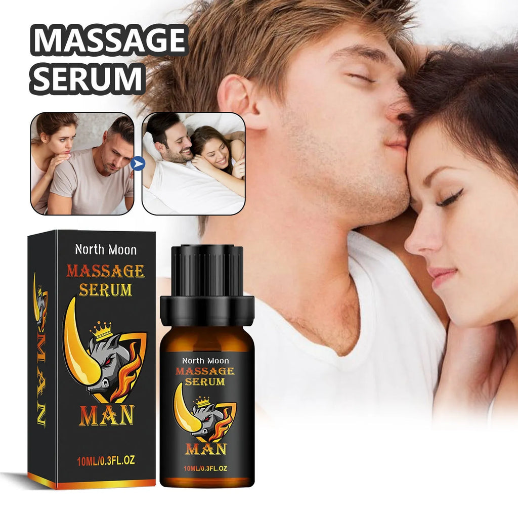 10ml bottle of men's body care essential oil with ginger root oil formulation
