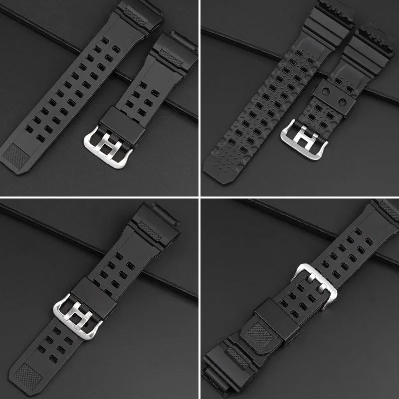 TPU camouflage pattern watch strap replacement band with silver buckle