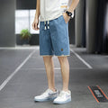 Straight loose fit casual beach shorts with micro elasticity in multiple colour options