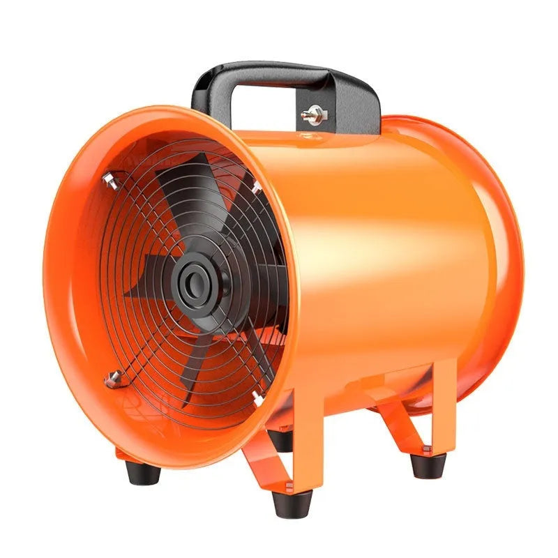 8-inch titanium steel industrial axial flow fan with 5-metre air duct for ventilation