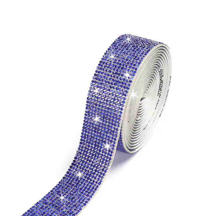 Self-adhesive water drill strips for clothing decoration in white and AB colour options