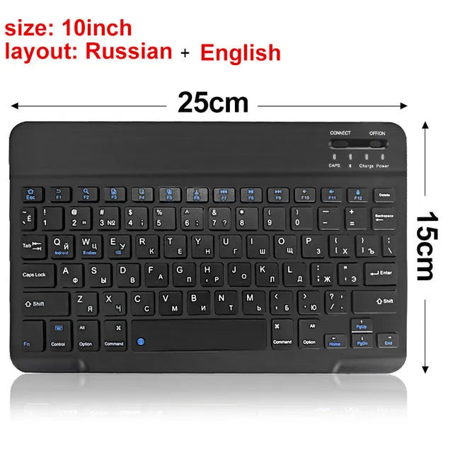 Black or white mini Bluetooth wireless keyboard for tablets with 44-hour battery life