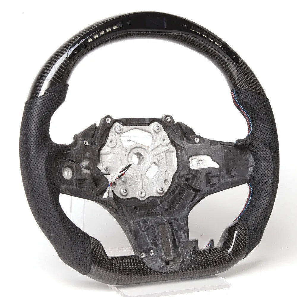 Black carbon fibre LED steering wheel for BMW X3 X5 2019 530i M Sport Package