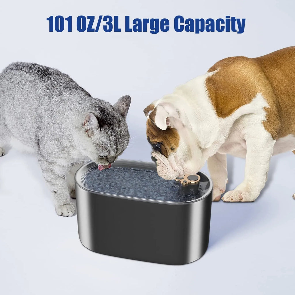 Berlin blue 3L automatic pet water fountain with LED light indicator and triple filter cartridge