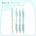 Four neutral calligraphy practice pens with 0.5mm tips and double-headed fluorescent design