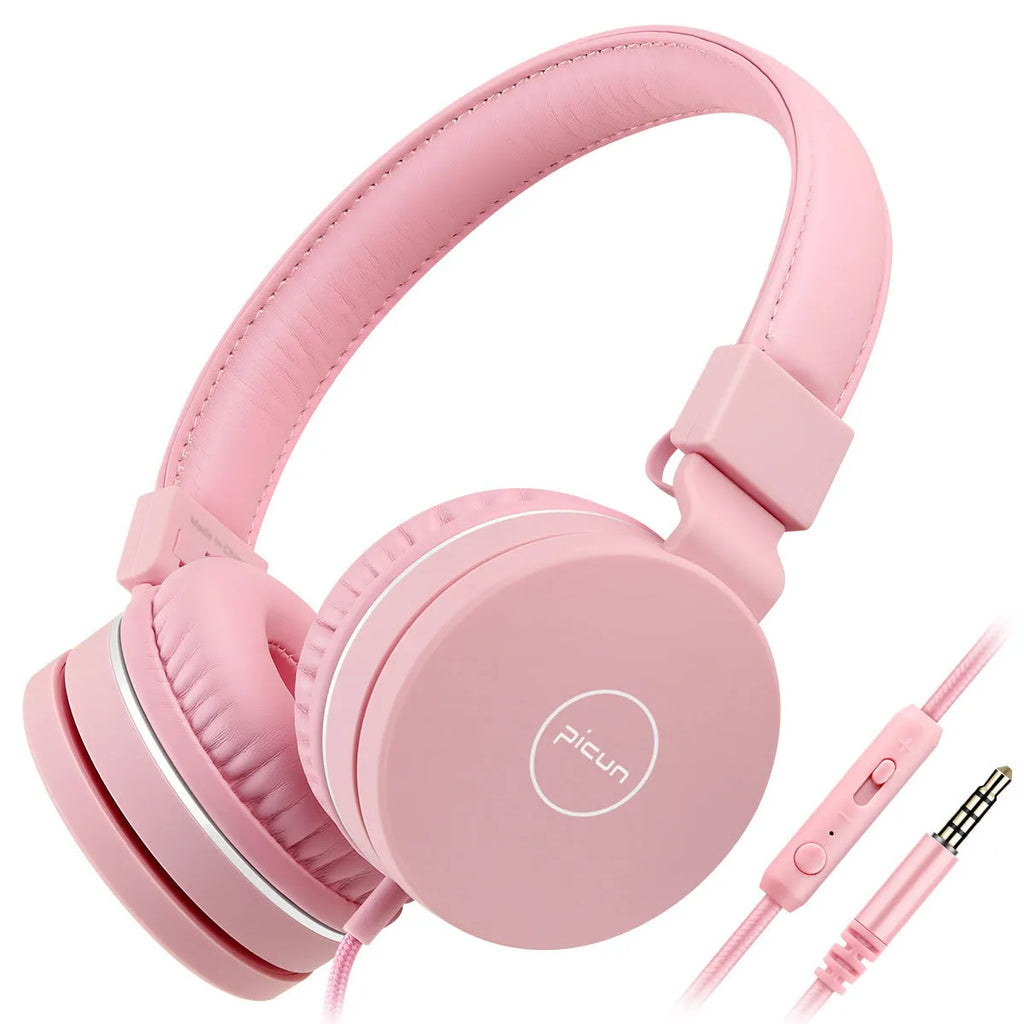 Bengoo C30 wired on-ear headphones with protein cushions and braided cable in mint green colour.
