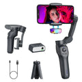 Gun colour foldable smartphone stabiliser head with USB charging port