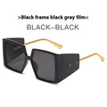 Large square frame sunglasses with UV400 protection in multiple colour options