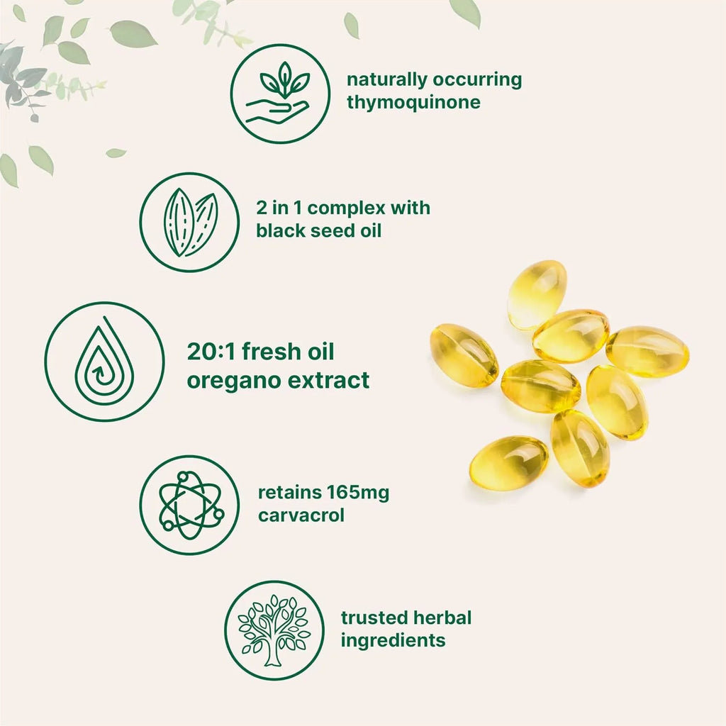 Bottle of Butter Black Seed Oil Soft Capsules dietary supplement.